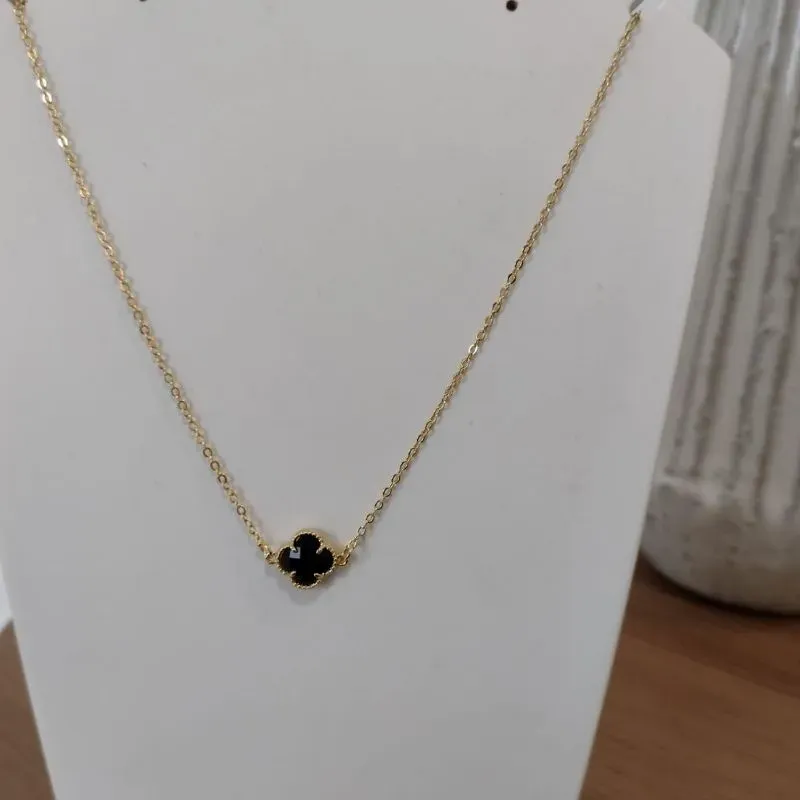 CHOKER EM ELO PORTUGUES COM FLOR PRETA