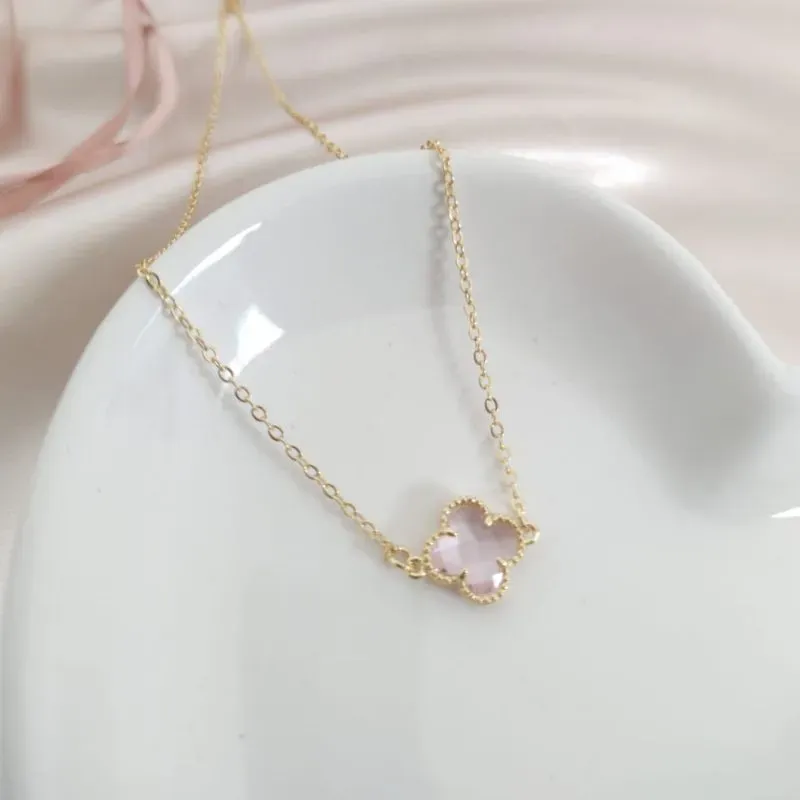 CHOKER EM ELO PORTUGUES COM FLOR ROSA