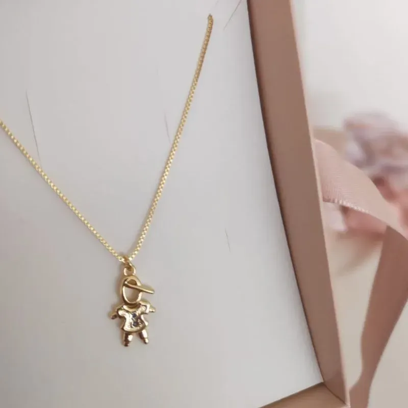 COLAR COM MENINO COM 2 PEDRAS DE ZIRCONIA AZUL FILHOS