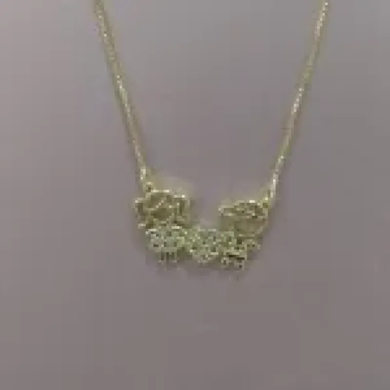 COLAR VENEZIANA CASAL DE FILHOS CRAVEJADO ZIRCONIA