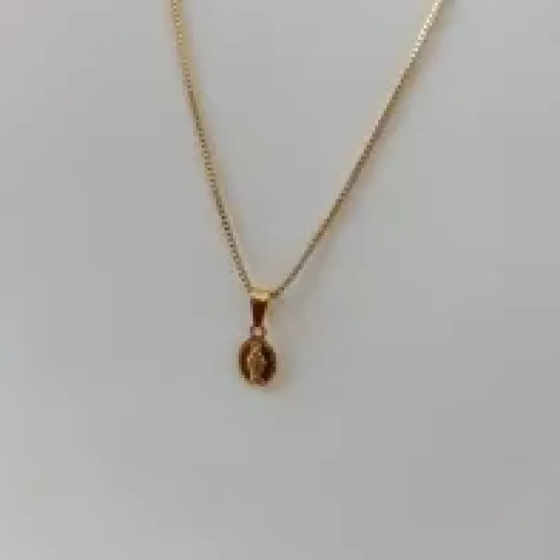 COLAR VENEZIANA PINGENTE OVAL DE NOSSA SENHORA