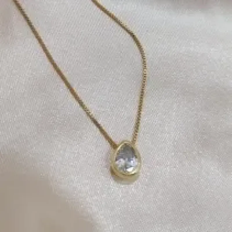 COLAR VENEZIANA PONTO DE LUZ EM FORMA DE GOTA CAIXA FECHADA