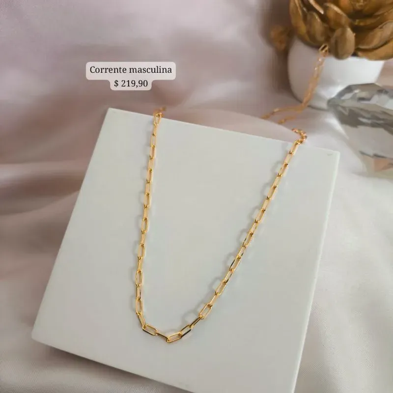 CORRENTE MASCULINA CARTIER ELO DE 3MM