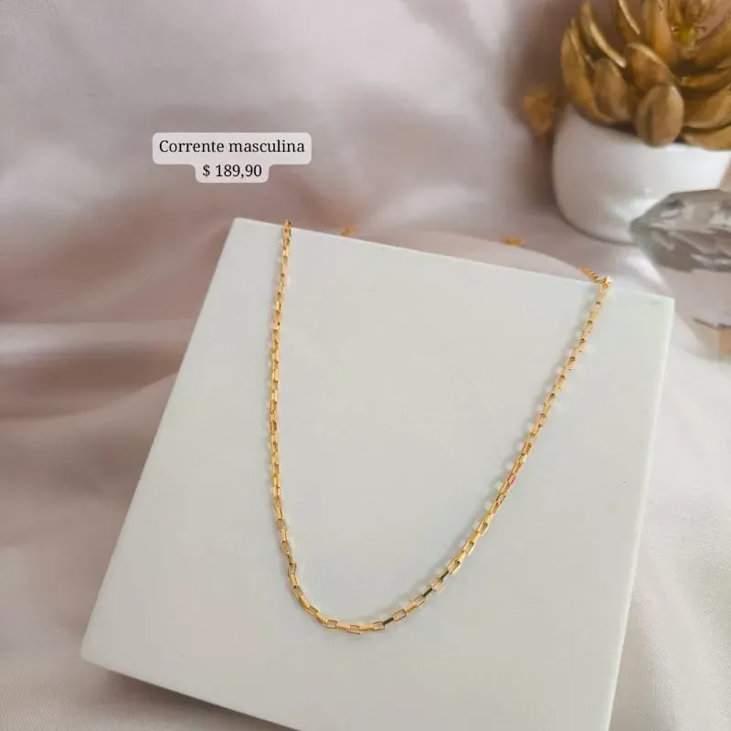 CORRENTE MASCULINA ELO CARTIER QUADRADO CURTO