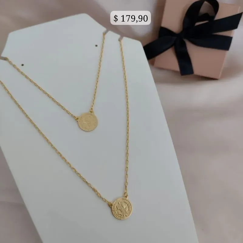 ESCAPULÁRIO CARTIER PLACA DE SÃO BENTO