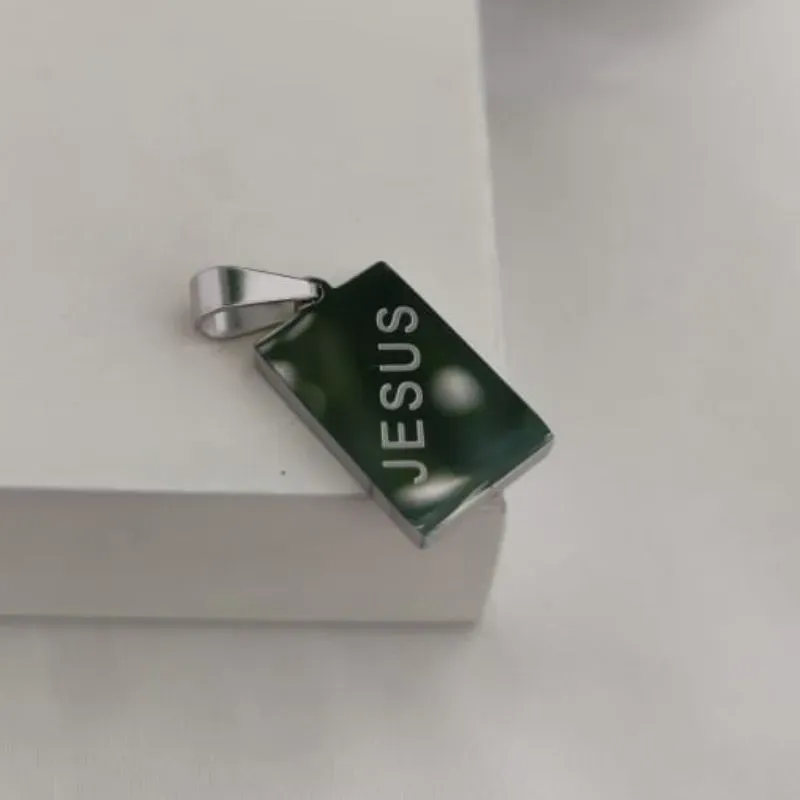 PINGENTE MASCULINO NOME JESUS AÇO