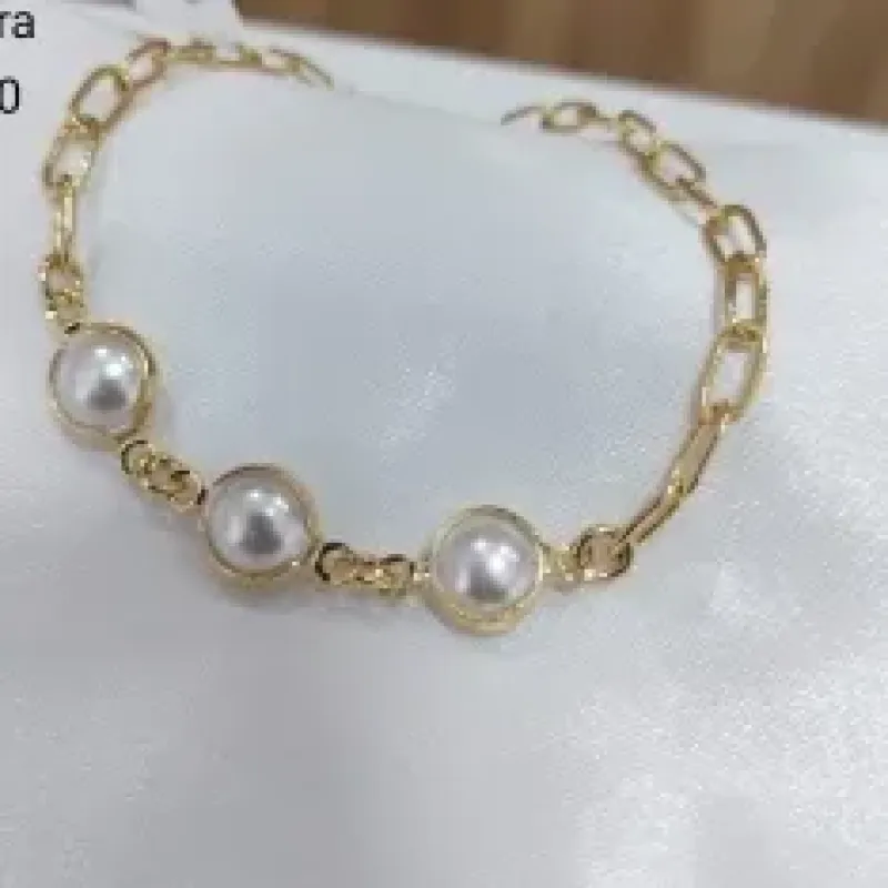 PULSEIRA CARTIER COM 3 PEROLAS