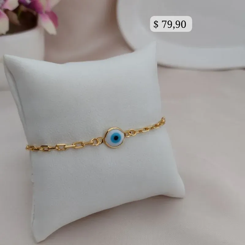 PULSEIRA CARTIER COM OLHO GREGO CLARO