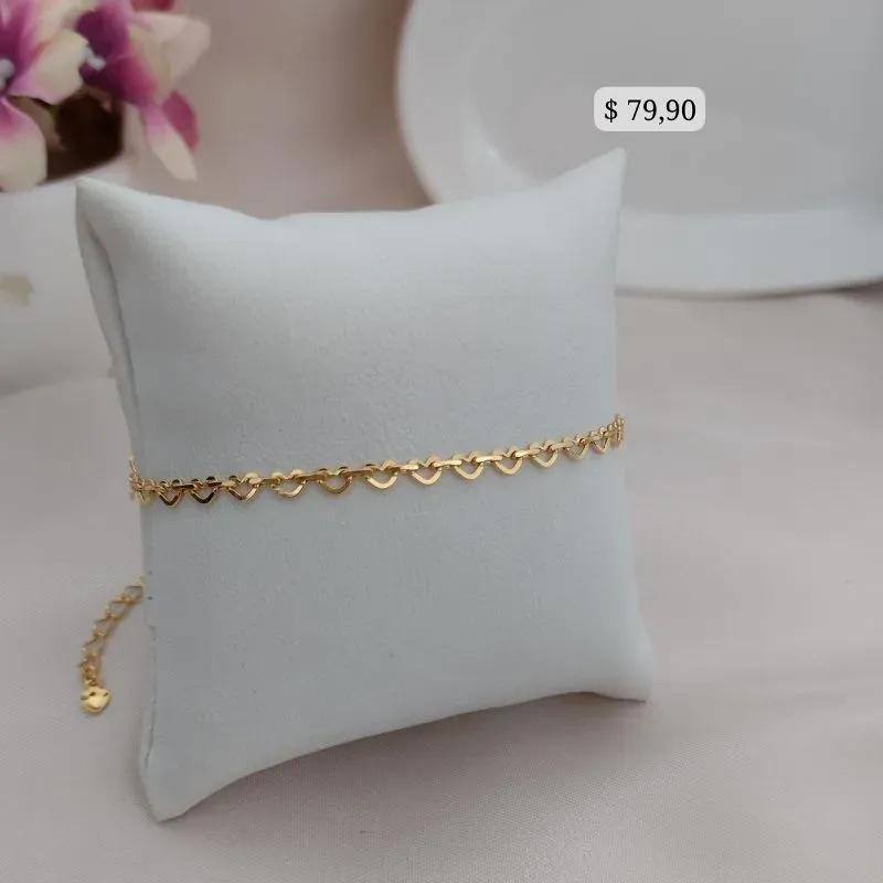 PULSEIRA DE CORAÇÕES JUNTOS VAZADOS