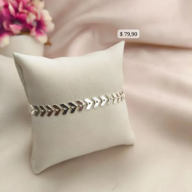 PULSEIRA FOLHAGEM B. A PRATA 925