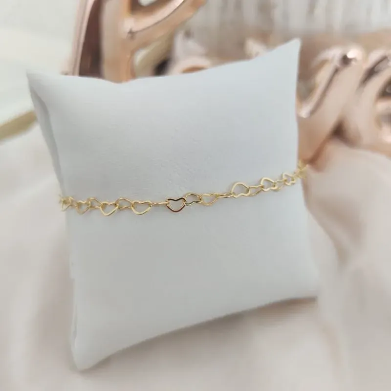 PULSEIRA INFANTIL DE CORAÇÃO ENTRELAÇADOS 3MM