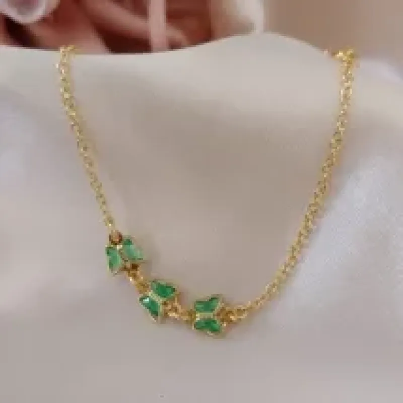 PULSEIRA INFANTIL ELO PORTUGUES COM 3 BORBOLETAS VERDE