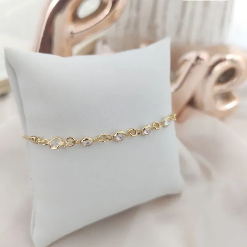 PULSEIRA REGULAVEL COM PEDRAS EM ZIRCONIA