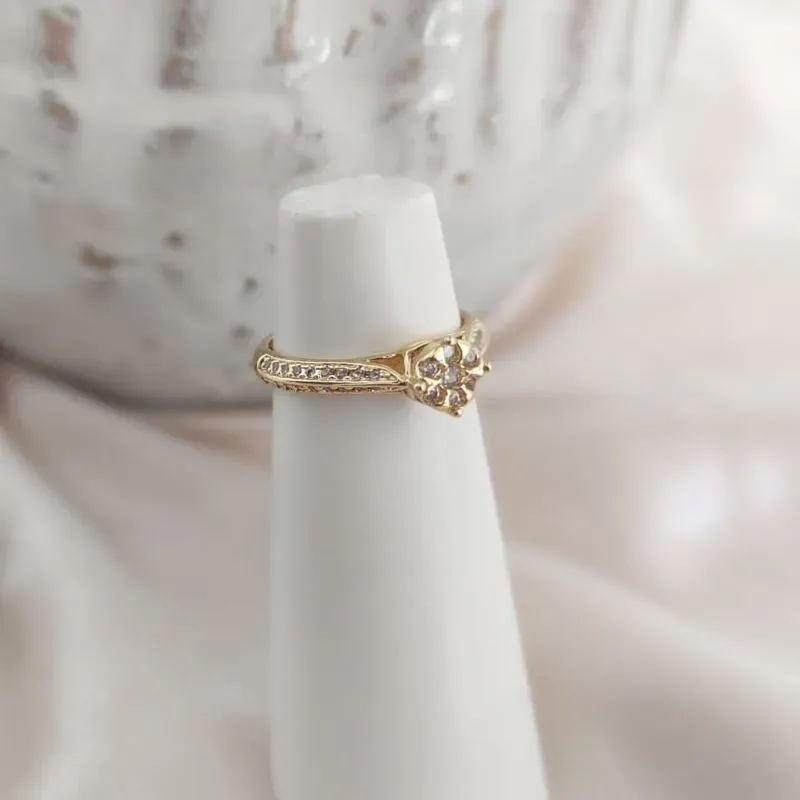 ANEL CHUVEIRINHO FORMATO PIZZA CRAVEJADO EM ZIRCONIA