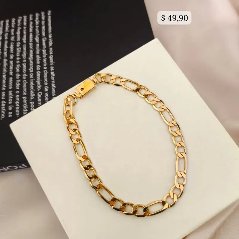 PULSEIRA EM AÇO ELO 3 POR 1 6MM