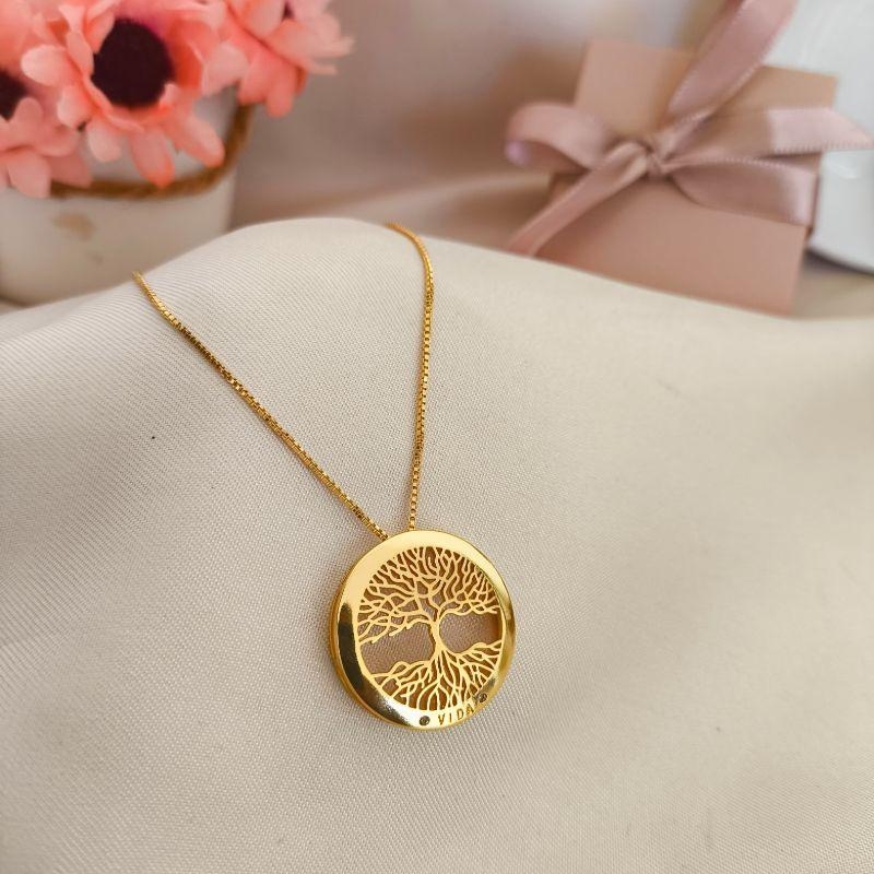 COLAR ARVORE DA VIDA VAZADA LISA