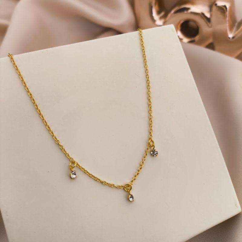 TORNOZELEIRA ELO PORTUGUES COM 3  PONTOS DE LUZ