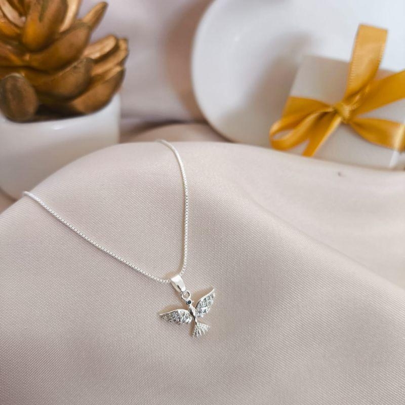 COLAR ESPIRITO SANTO CRAVEJADO EM MICRO ZIRCONIA