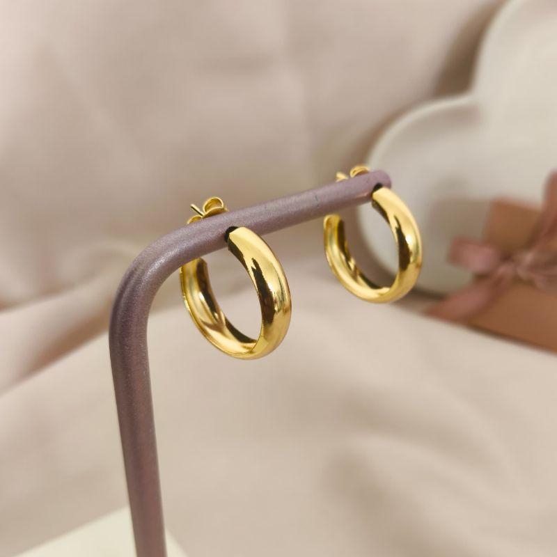 ARGOLA LARGA LISA BOLEADA