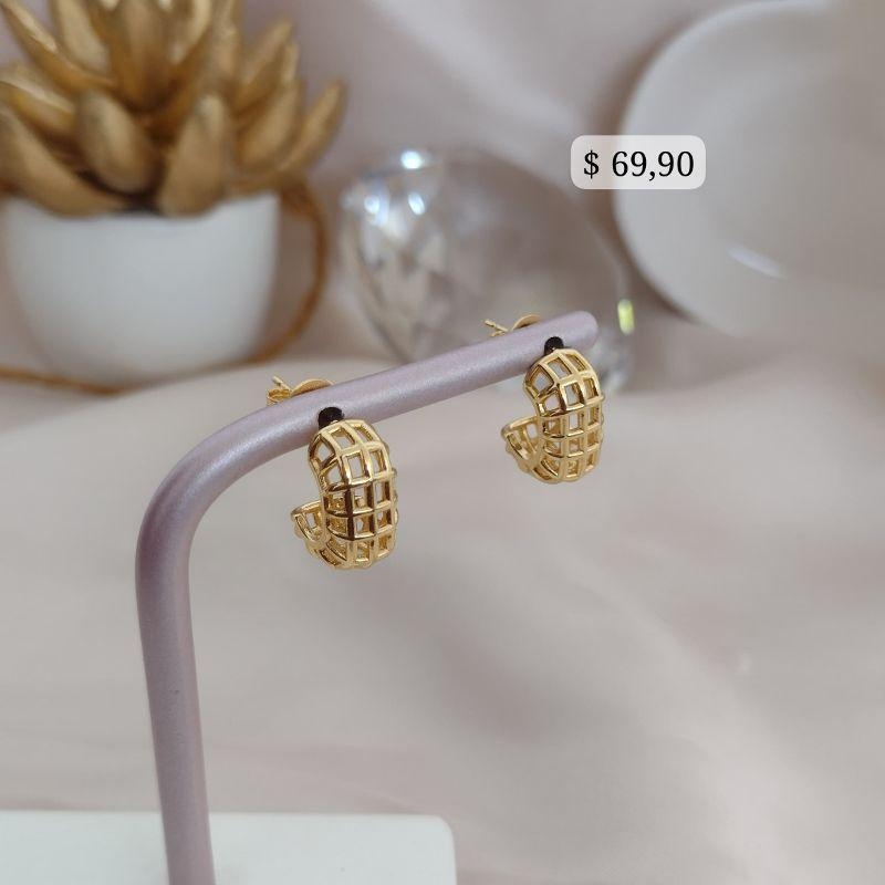 ARGOLA LARGA TODA VAZADA LISA