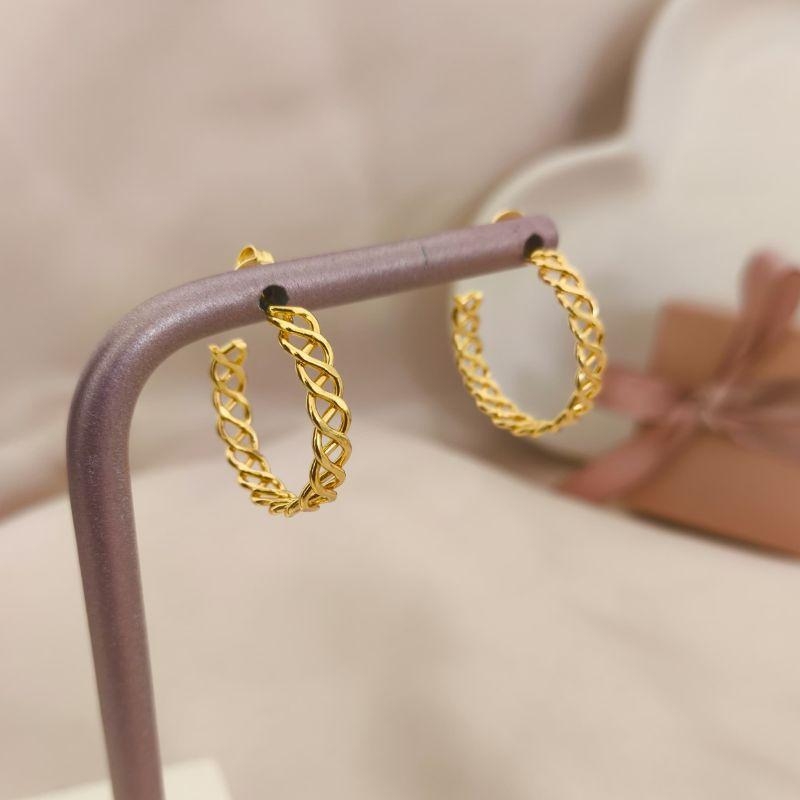 ARGOLA TRANÇADA VAZADA