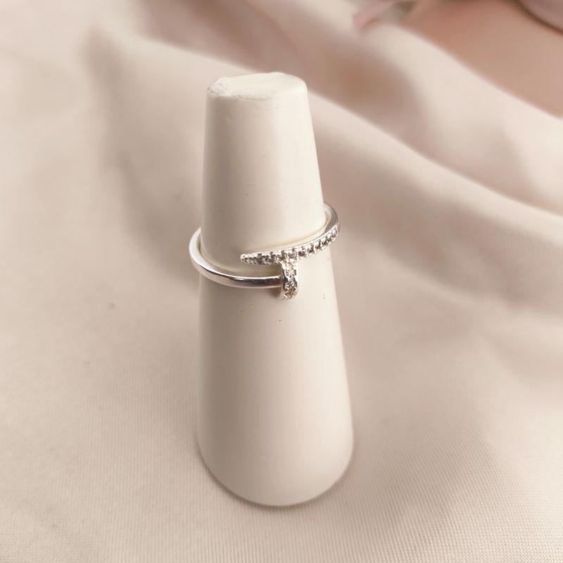 ANEL  PREGO CRAVEJADO ZIRCONIA COMEÇO E FIM