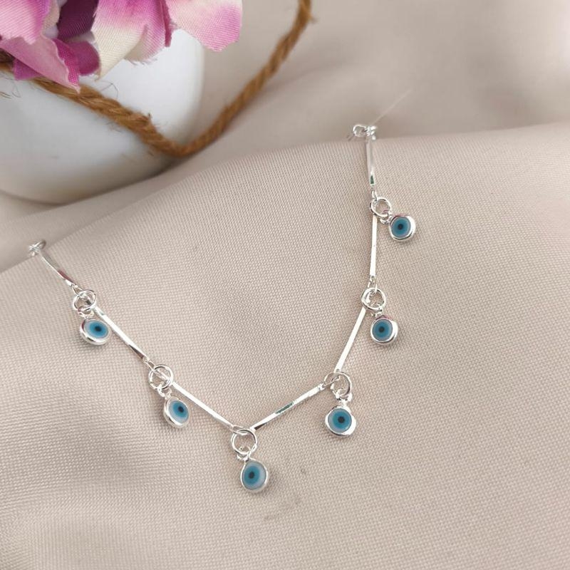 PULSEIRA DE BASTÃO COM OLHO GREGO PENDURADOS