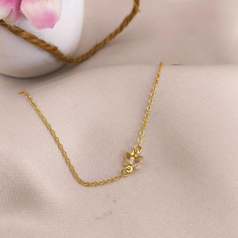 PULSEIRA INFANTIL COM 1 BORBOLETA DE ZIRCONIA