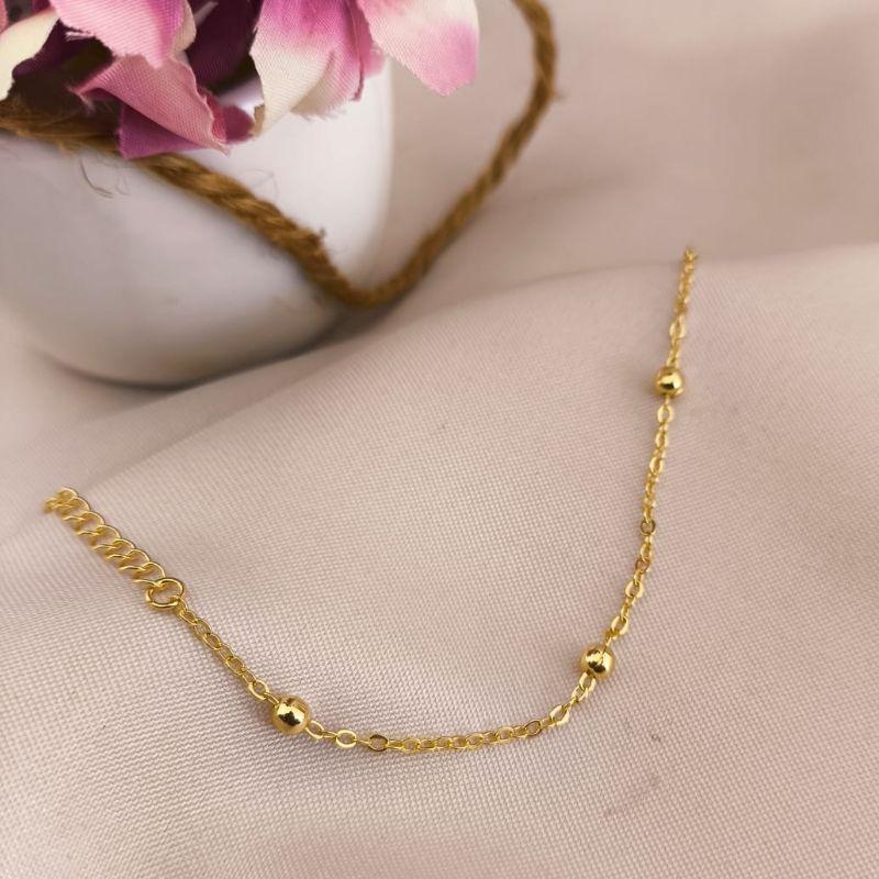 PULSEIRA ELO PORTUGUES COM ESFERAS LISAS