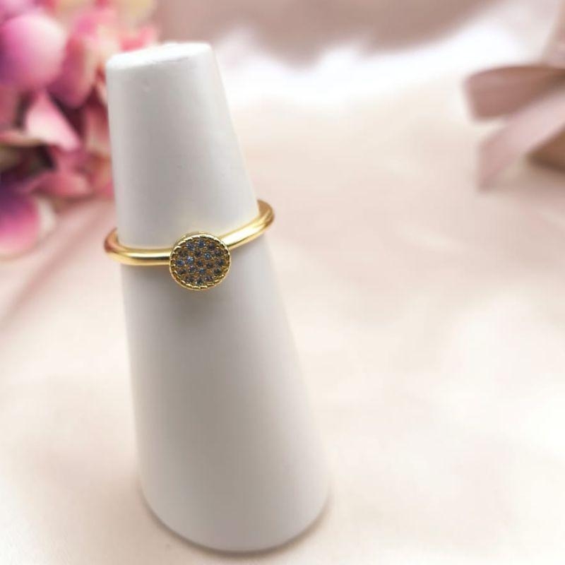 ANEL CHUVEIRINHO REDONDO CRAVEJADO EM MICRO ZIRCONIA