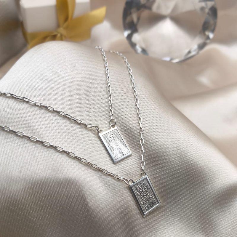 ESCAPULARIO CARTIER COM FRASE PAI NOSSO... O SENHOR É...