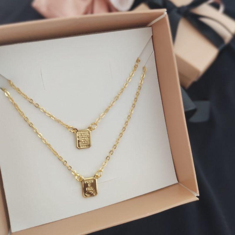 ESCAPULARIO ELO PORTUGUES COM FRASE DEUS É FIEL