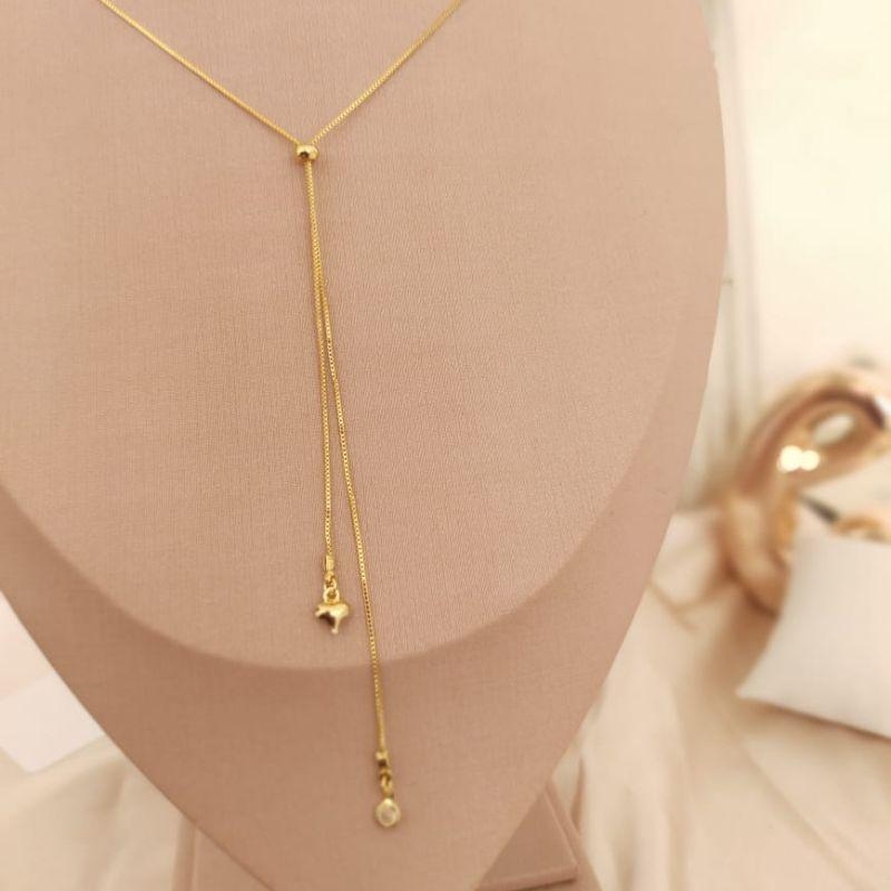 GRAVATINHA COM PONTO DE LUZ E CORAÇÃO BOLEADO