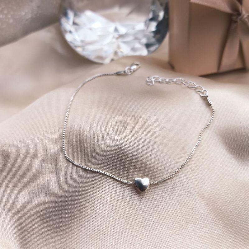 PULSEIRA VENEZIANA COM CORAÇÃO PASSADOR NA CORRENTE