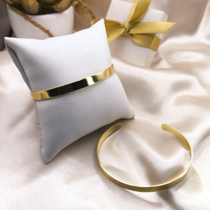 BRACELETE LARGO ACHATADO LISO