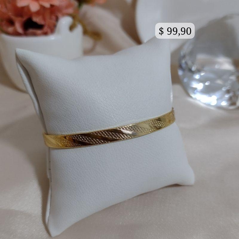 BRACELETE TODO FOSCO REGULAVEL COM LISTRAS LISAS