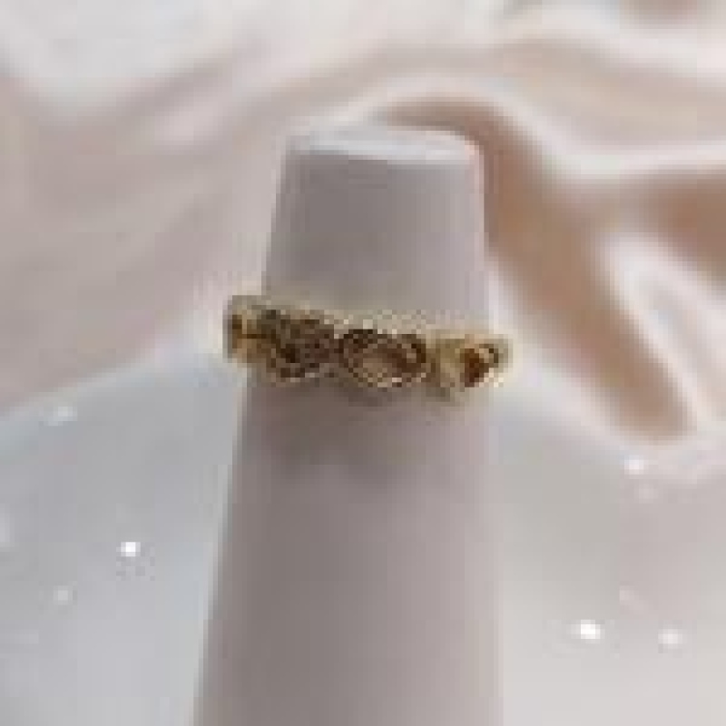 ANEL CORAÇÕES LISOS E CRAVEJADO VAZADO