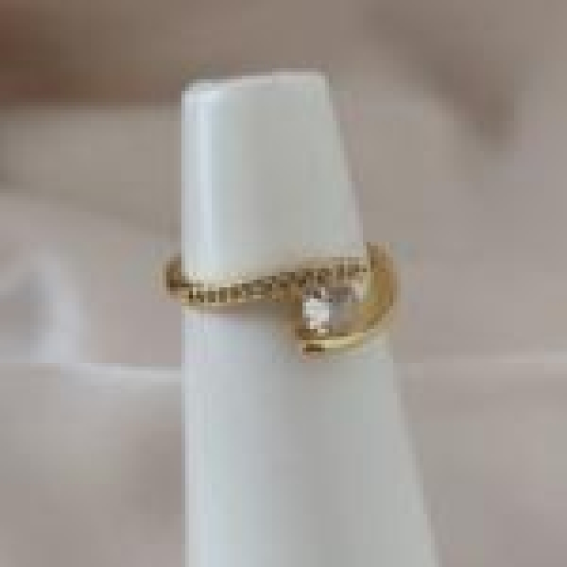 ANEL DESENCONTRO COM PEDRA SOLITARIA ZIRCONIA