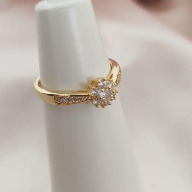 ANEL ESTILO CHUVEIRINHO CRAVEJADO EM MICRO ZIRCONIA