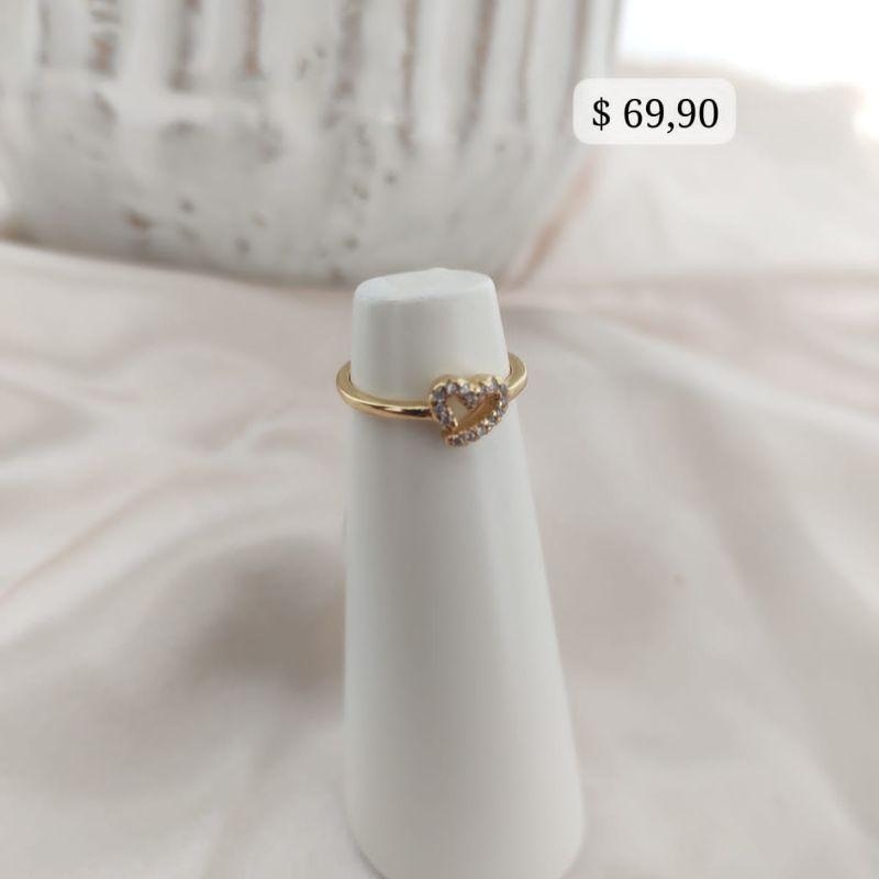 ANEL FALANGE CORAÇÃO VAZADO CRAVEJADO ZIRCONIA