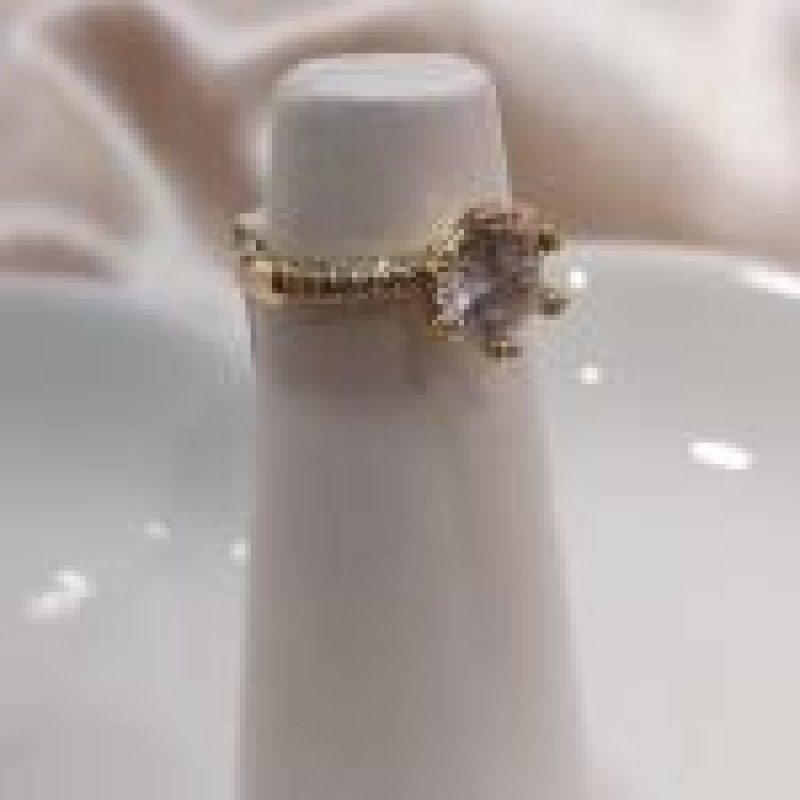 ANEL PEDRA SOLITARIA CRAVEJADO 8MM