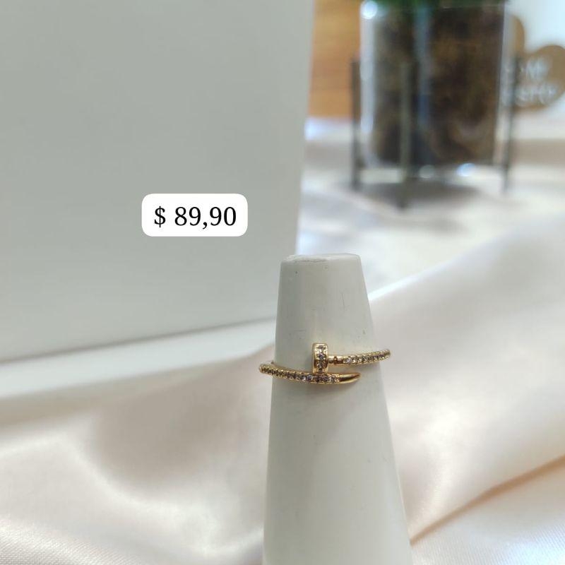 ANEL  PREGO CRAVEJADO ZIRCONIA COMEÇO E FIM