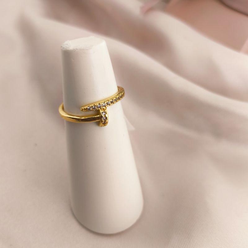 ANEL  PREGO CRAVEJADO ZIRCONIA COMEÇO E FIM