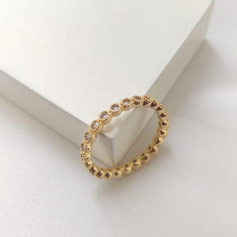 ANEL TODO EM CIRCULO COM ZIRCONIA