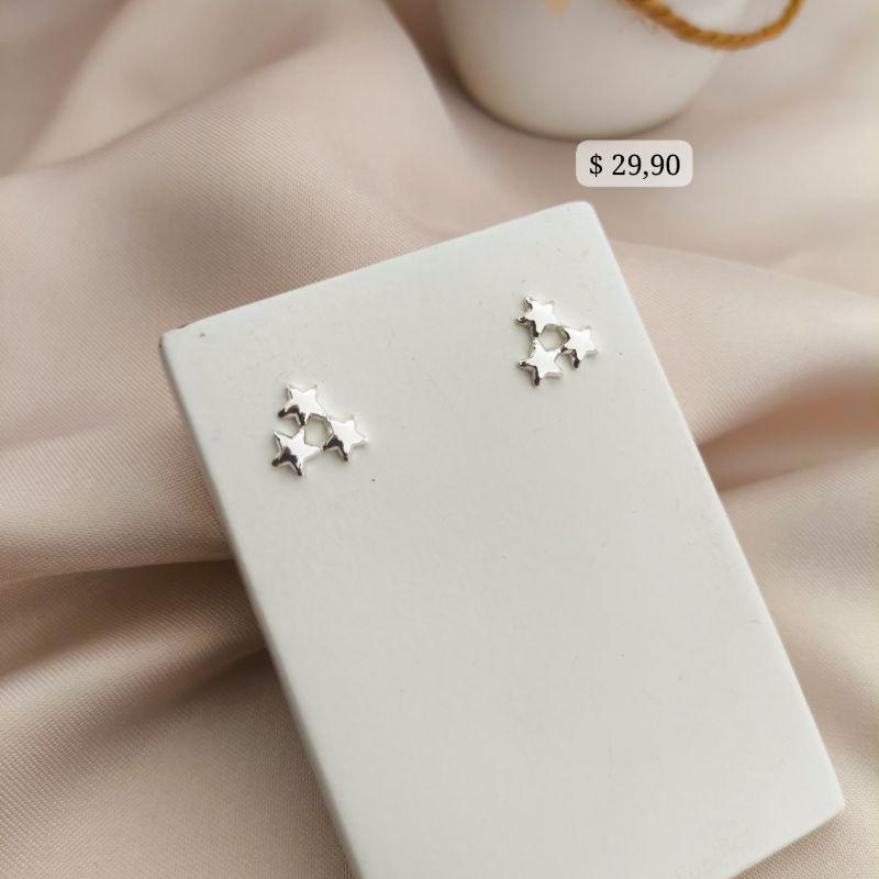 BRINCO 3 ESTRELAS B. A PRATA 925