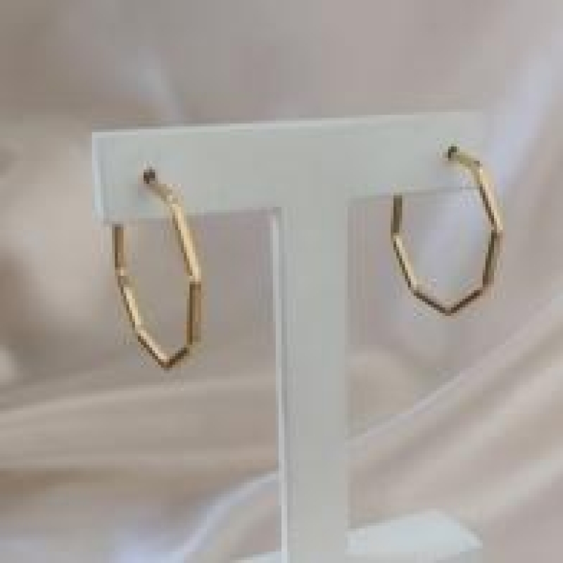 BRINCO ARGOLA 7 LADOS RETOS LISO