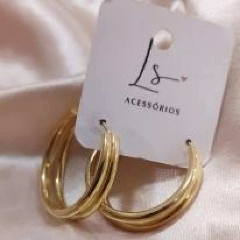 BRINCO ARGOLA DUPLA LISA