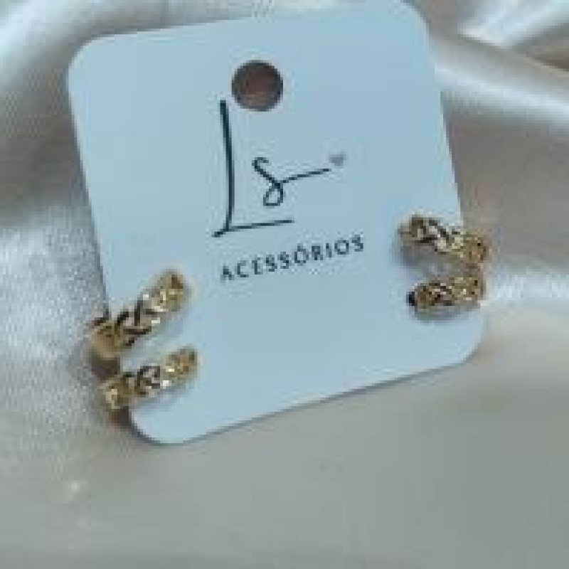 BRINCO ARGOLA DUPLA TRANÇADA