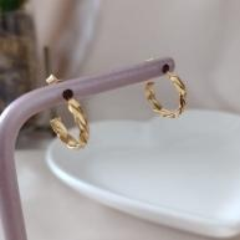 BRINCO ARGOLA FRISOS DIAGONAL LISO 13MM