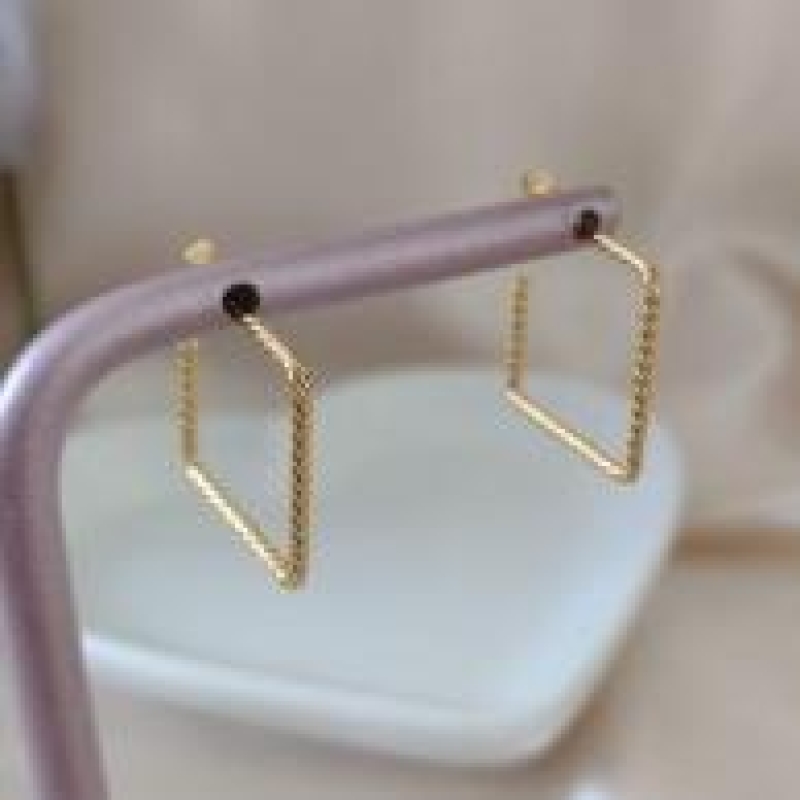 BRINCO ARGOLA QUADRADA TRANÇADA